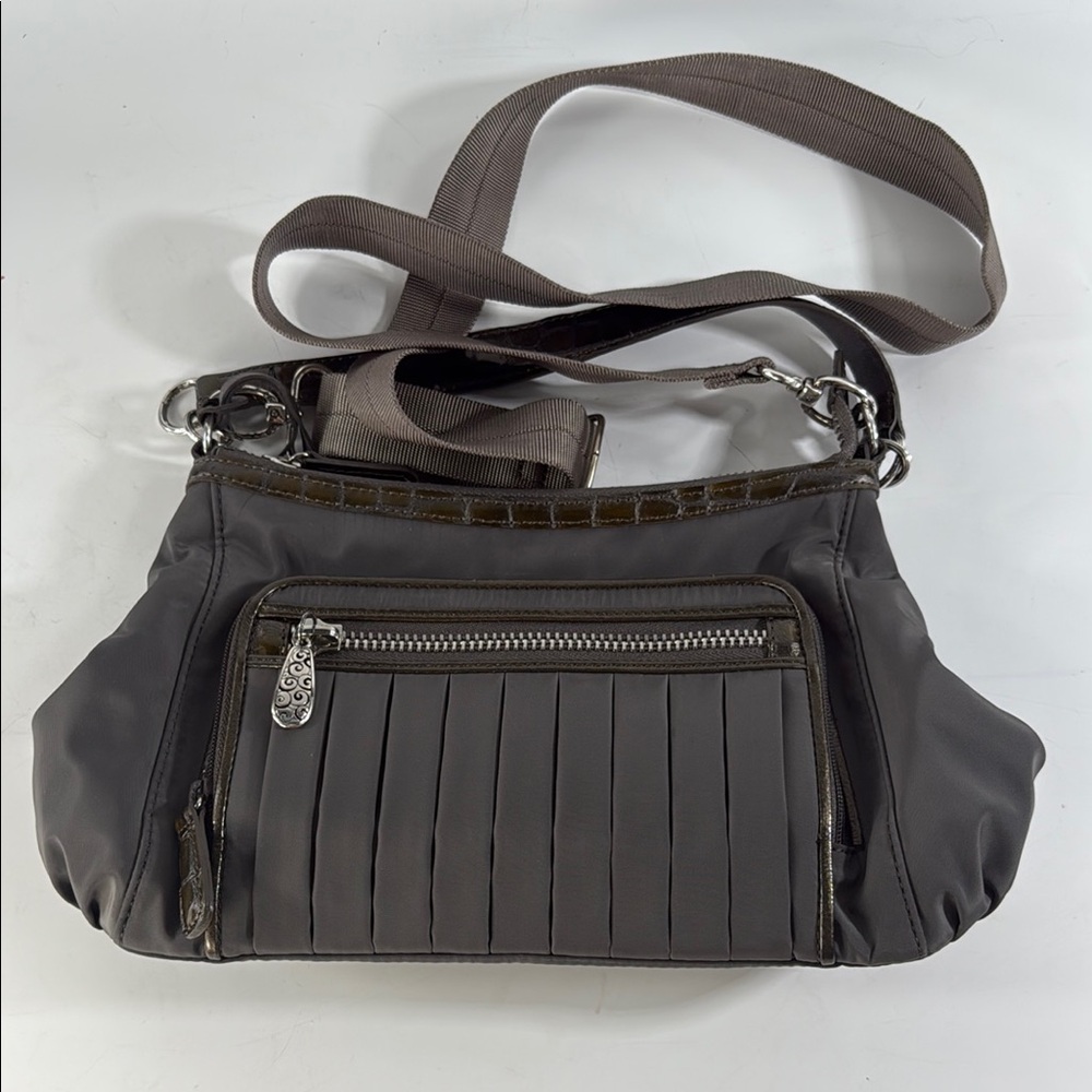 Brighton Elegant Gray Women's Shoulder/Crossbody  Bag Purse